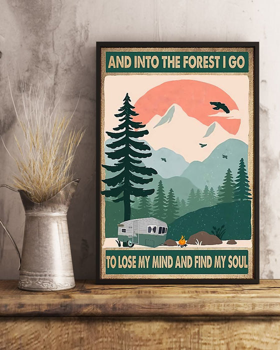 Camping Into The Forest Vertical Canvas And Poster | Wall Decor Visual Art