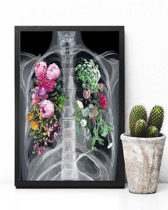 X-Ray Floral Radiologist Vertical Canvas And Poster | Wall Decor Visual Art