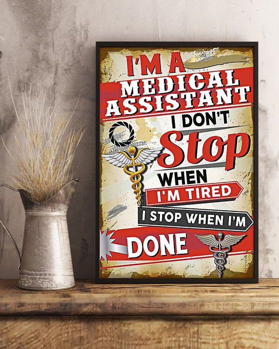 I'm A Medical Assistant Vertical Canvas And Poster | Wall Decor Visual Art