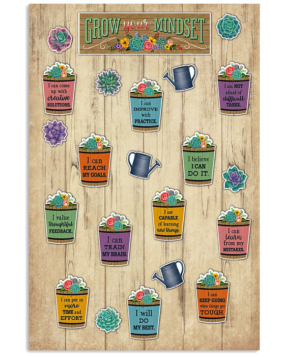 Teacher Grow Your Flower Vertical Canvas And Poster | Wall Decor Visual Art