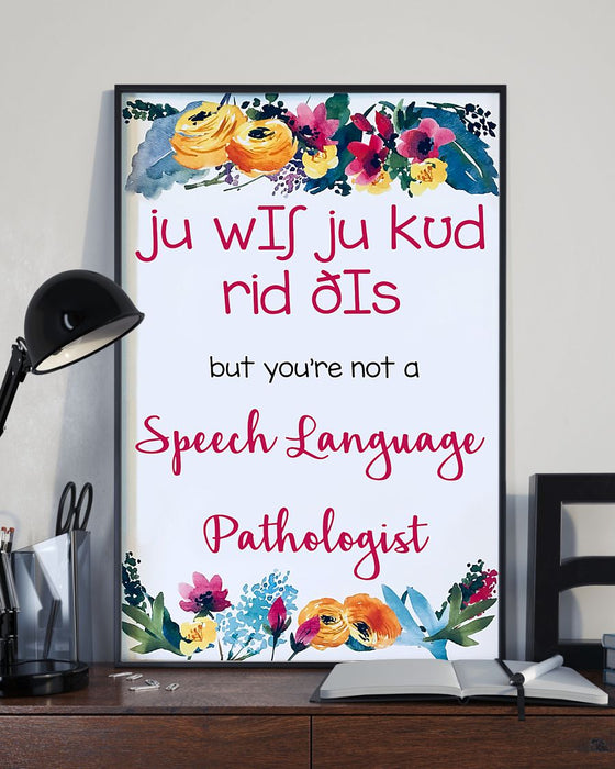 Speech Language Pathologist Wish Vertical Canvas And Poster | Wall Decor Visual Art