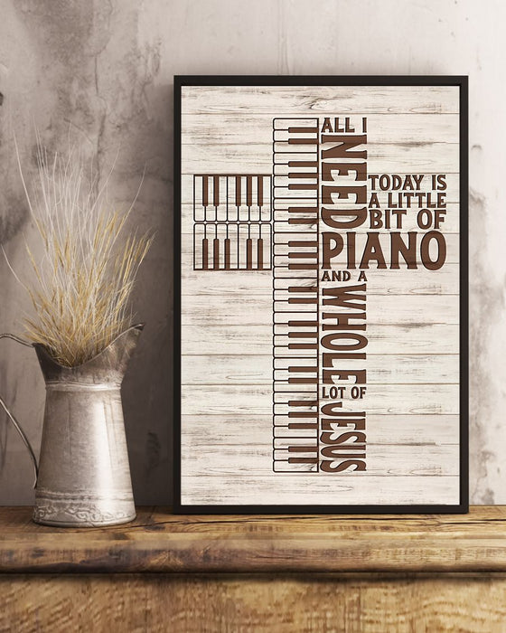 Piano And Jesus Vertical Canvas And Poster | Wall Decor Visual Art