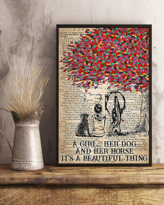 Horse Girl It's A Beautiful Thing Vertical Canvas And Poster | Wall Decor Visual Art