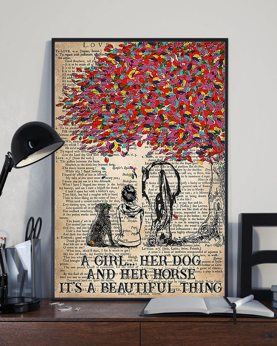 Horse Girl It's A Beautiful Thing Vertical Canvas And Poster | Wall Decor Visual Art