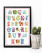 Teacher Animal Alphabet Vertical Canvas And Poster | Wall Decor Visual Art