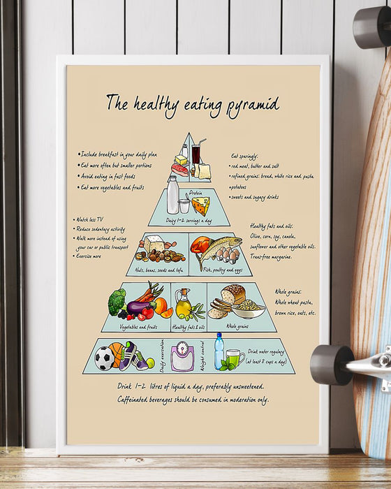 Nutritionist The Healthy Eating Pyramid Vertical Canvas And Poster | Wall Decor Visual Art