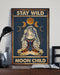 Yoga Stay Wild Moon Child Vertical Canvas And Poster | Wall Decor Visual Art