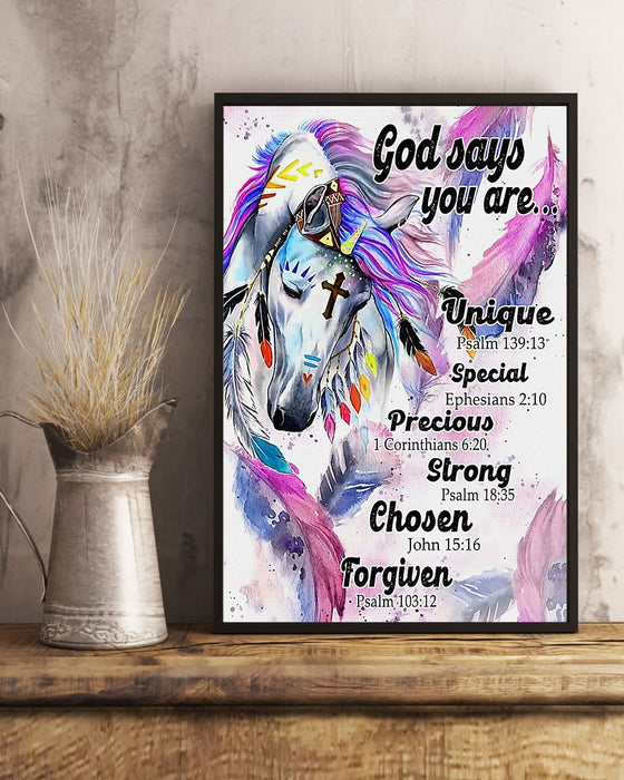 Horse Girl God Says You Are Vertical Canvas And Poster | Wall Decor Visual Art