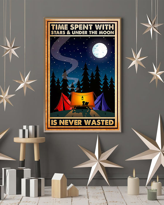 Camping Time Spent With Stars Vertical Canvas And Poster | Wall Decor Visual Art