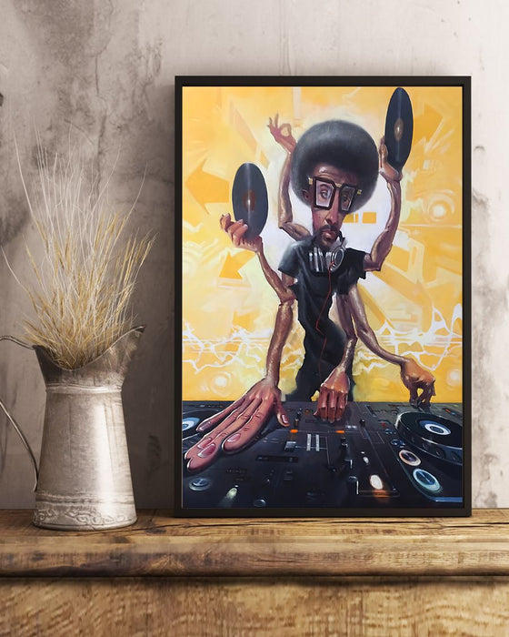 Dj Man Art Vertical Canvas And Poster | Wall Decor Visual Art