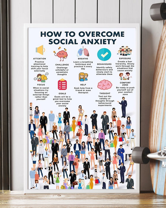 Social Worker How To Overcome Social Anxiety Vertical Canvas And Poster | Wall Decor Visual Art