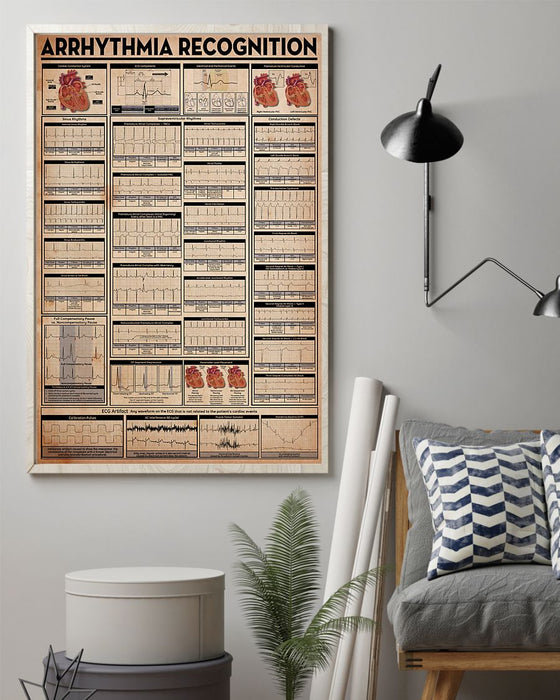 Nurse Arrhythmia Recognition Poster Vertical Canvas And Poster | Wall Decor Visual Art