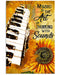 Piano Music Is The Art Of Thinking With Sounds Vertical Canvas And Poster | Wall Decor Visual Art