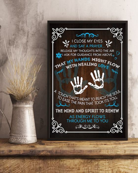 Chiropractic Close My Eyes And Say A Prayer Vertical Canvas And Poster | Wall Decor Visual Art