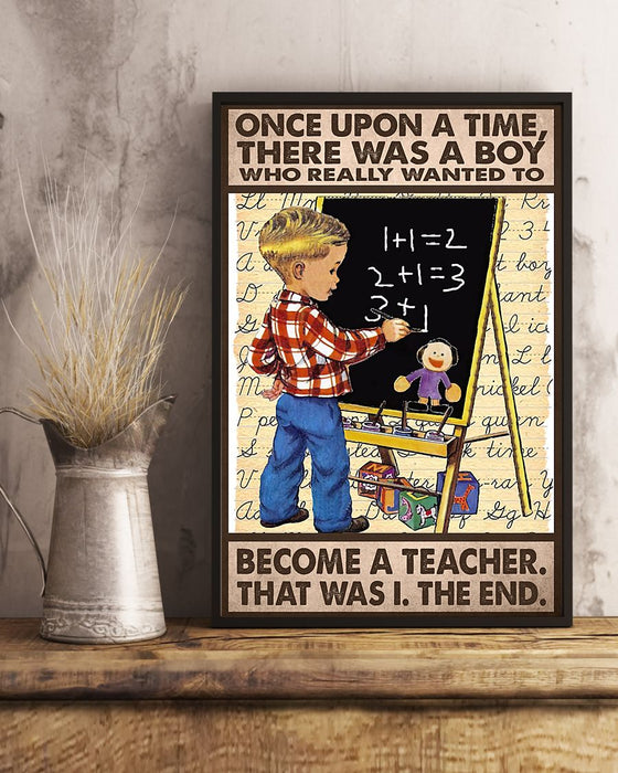 Become Teacher Vertical Canvas And Poster | Wall Decor Visual Art