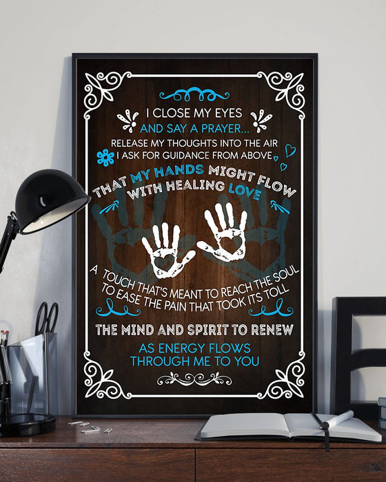 Chiropractic Close My Eyes And Say A Prayer Vertical Canvas And Poster | Wall Decor Visual Art