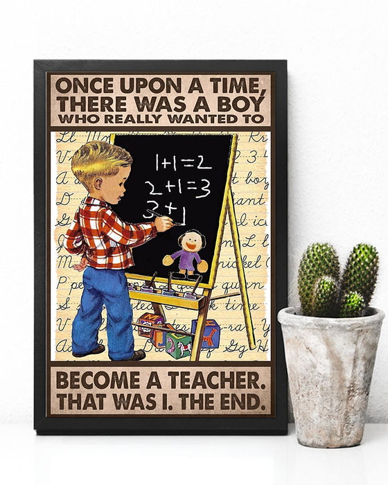 Become Teacher Vertical Canvas And Poster | Wall Decor Visual Art