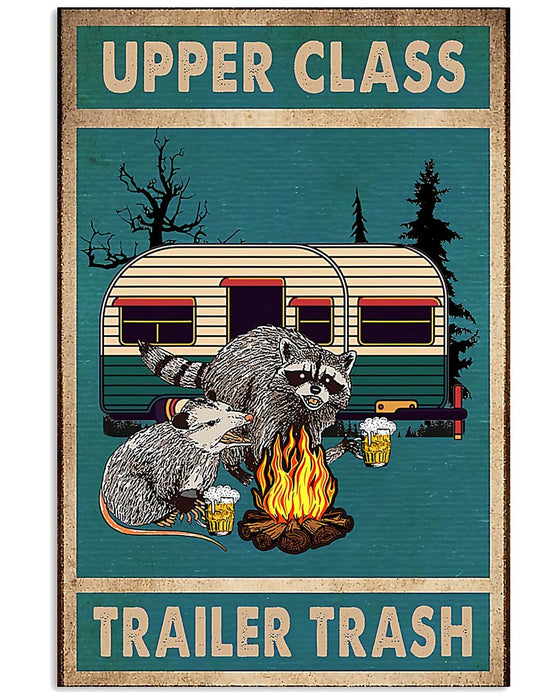 Camping Upper Class Trailer Trash Vertical Canvas And Poster | Wall Decor Visual Art