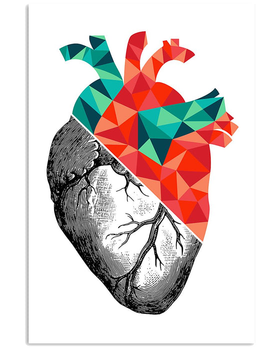 Cardiologist Heart Anatomy Vertical Canvas And Poster | Wall Decor Visual Art