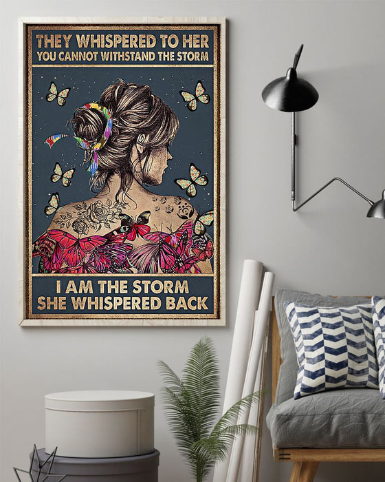 Social Worker I Am The Storm Vertical Canvas And Poster | Wall Decor Visual Art