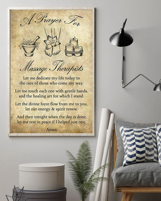 A Prayer For Massage Therapists Vertical Canvas And Poster | Wall Decor Visual Art