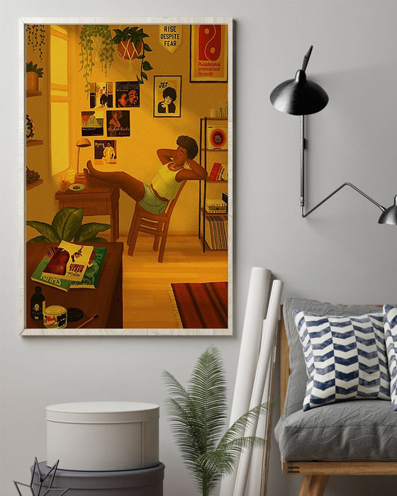 African - Black Art - Chilling Litte Boy Vertical Canvas And Poster | Wall Decor Visual Art