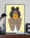 African - Black Art - Black Girl With Sunflower Vertical Canvas And Poster | Wall Decor Visual Art