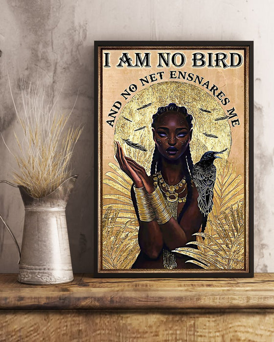 African - Black Art - I Am No Bird And No Net Ensnarse Me Vertical Canvas And Poster | Wall Decor Visual Art