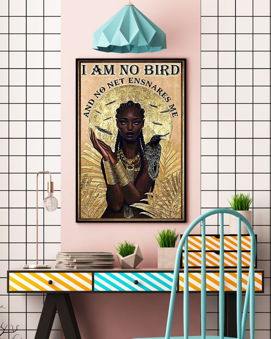 African - Black Art - I Am No Bird And No Net Ensnarse Me Vertical Canvas And Poster | Wall Decor Visual Art