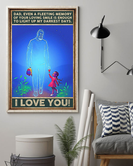 African - Black Art - Dad I Love You Vertical Canvas And Poster | Wall Decor Visual Art
