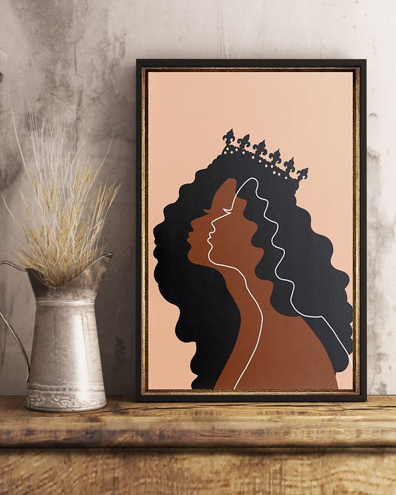 African - Black Art - Black Woman Portrait 1 Vertical Canvas And Poster | Wall Decor Visual Art