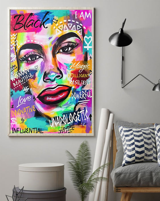 African - Black Art - Black Queen Portrait Vertical Canvas And Poster | Wall Decor Visual Art