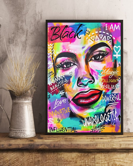 African - Black Art - Black Queen Portrait Vertical Canvas And Poster | Wall Decor Visual Art