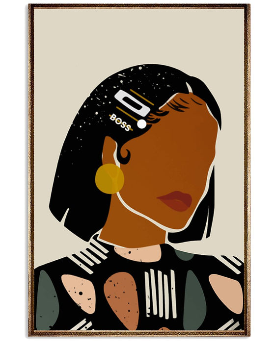 African - Black Art - Abstract Woman Vertical Canvas And Poster | Wall Decor Visual Art