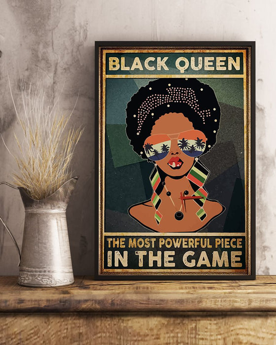 African - Black Art - Tropical Black Queen Vertical Canvas And Poster | Wall Decor Visual Art