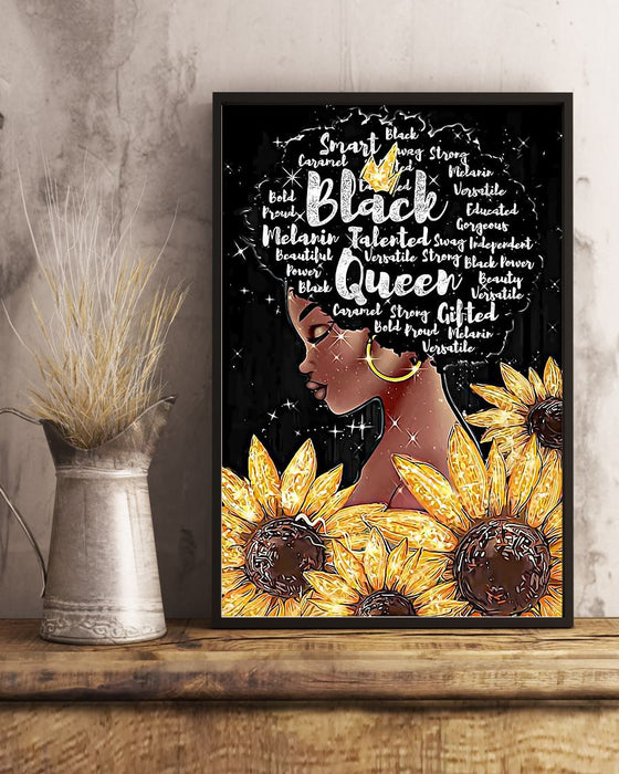 African - Black Art - Black Queen Talented Vertical Canvas And Poster | Wall Decor Visual Art