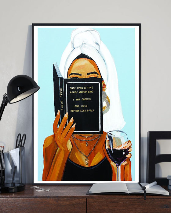 African - Black Art - Black Woman With Inspirational Quote - Black Art Vertical Canvas And Poster | Wall Decor Visual Art