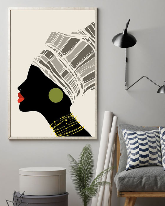 African - Black Art - Black Woman Portrait 5 Vertical Canvas And Poster | Wall Decor Visual Art