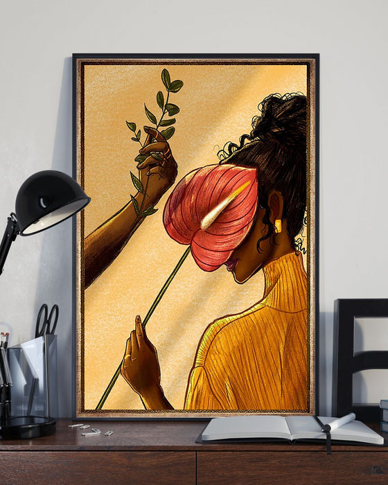 African - Black Art - Natural Hair 3 Vertical Canvas And Poster | Wall Decor Visual Art