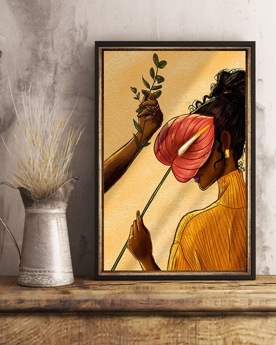 African - Black Art - Natural Hair 3 Vertical Canvas And Poster | Wall Decor Visual Art