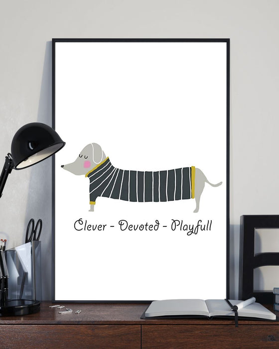 African - Black Art - Dachshund Poster Vertical Canvas And Poster | Wall Decor Visual Art