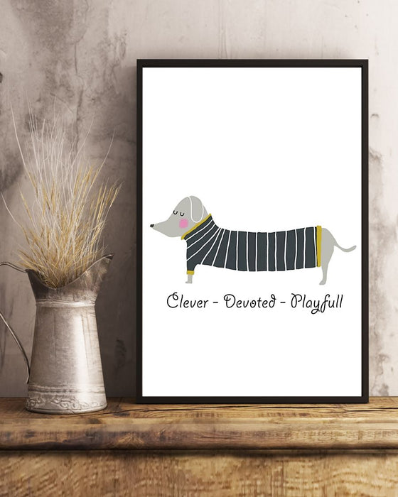 African - Black Art - Dachshund Poster Vertical Canvas And Poster | Wall Decor Visual Art