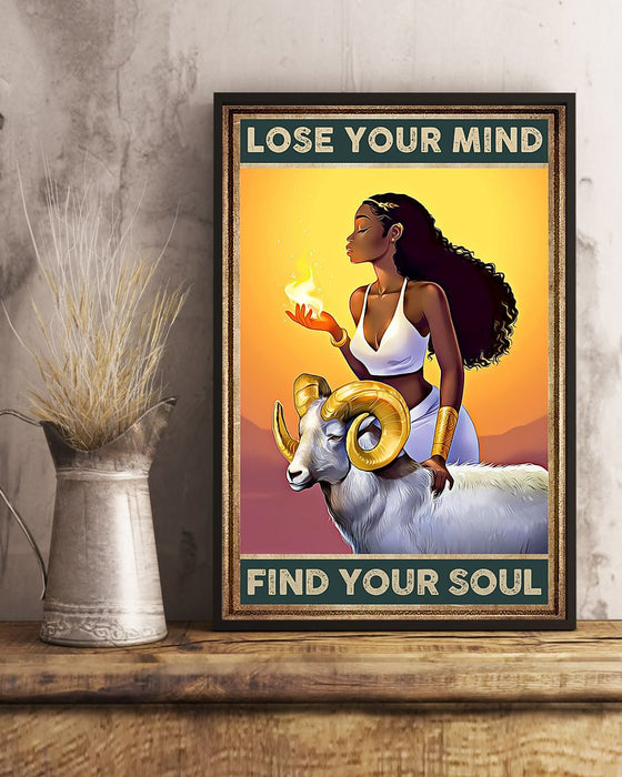 African - Black Art - Lose Your Mind Find Your Soul Vertical Canvas And Poster | Wall Decor Visual Art