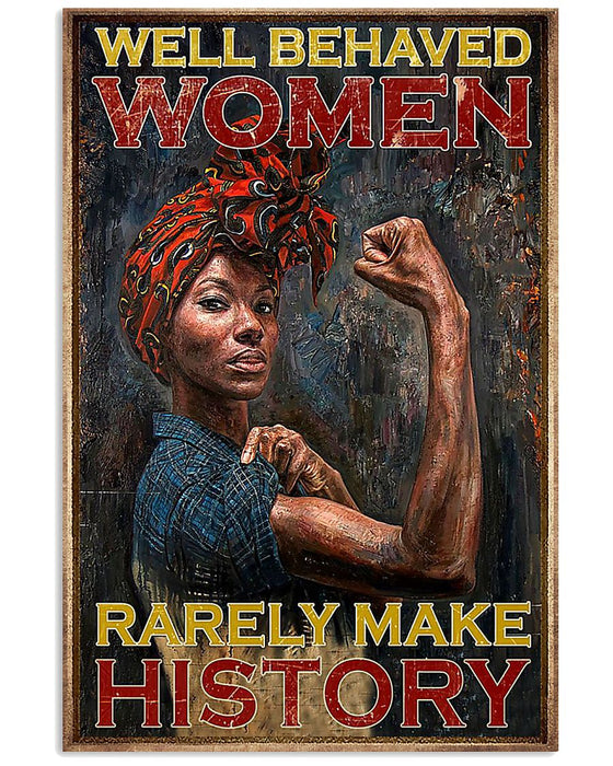 African - Black Art - Black Women Making History Vertical Canvas And Poster | Wall Decor Visual Art