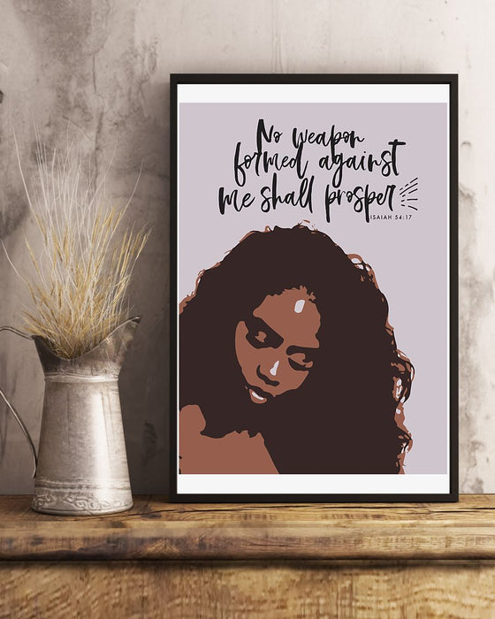 African - Black Art - No Weapon Formed Against Me Shall Prosper Vertical Canvas And Poster | Wall Decor Visual Art