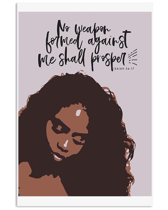 African - Black Art - No Weapon Formed Against Me Shall Prosper Vertical Canvas And Poster | Wall Decor Visual Art