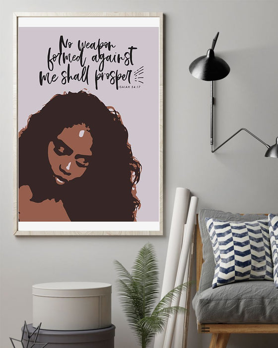 African - Black Art - No Weapon Formed Against Me Shall Prosper Vertical Canvas And Poster | Wall Decor Visual Art