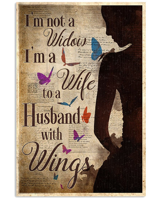 Memorial Gift To Heaven - Im Not A Widow Vertical Canvas And Poster | Wall Decor Visual Art