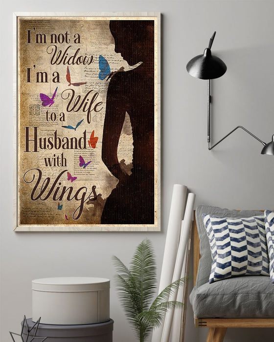 Memorial Gift To Heaven - Im Not A Widow Vertical Canvas And Poster | Wall Decor Visual Art