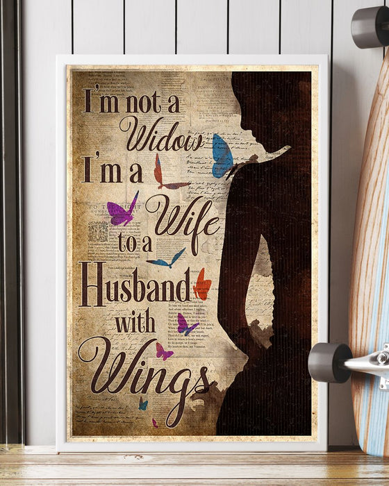 Memorial Gift To Heaven - Im Not A Widow Vertical Canvas And Poster | Wall Decor Visual Art